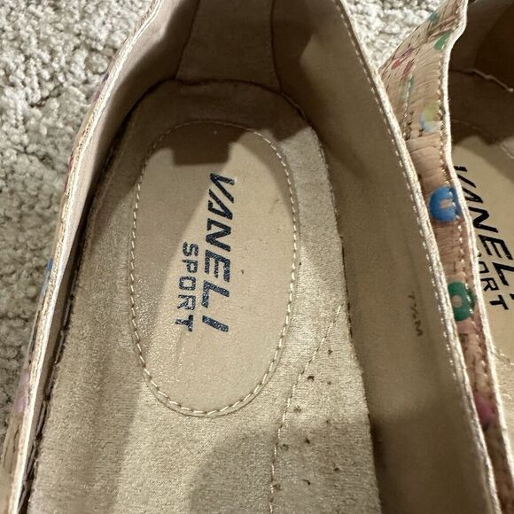 Vaneli Cork Slip On Sz 7.5 Espadrille Flat Loafer Niobe Cork Multi Color Comfort - Picture 3 of 8